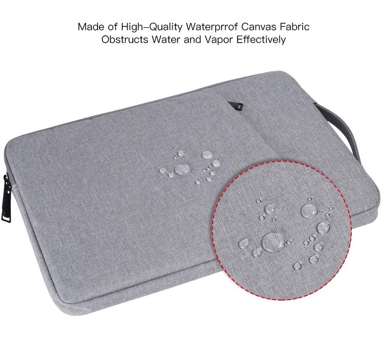 iKammo 14 inch Chromebook Case Sleeve for HP Stream 14/ Chromebook x360/Elitebook/Omnibook 14, Lenovo Yoga/IdeaPad, Dell Inspiron Carrying Bag, Light Grey - Image 5